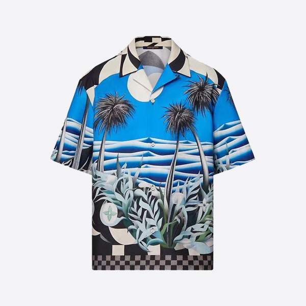 Louis Vuitton Printed Short Sleeve Cotton Shirt