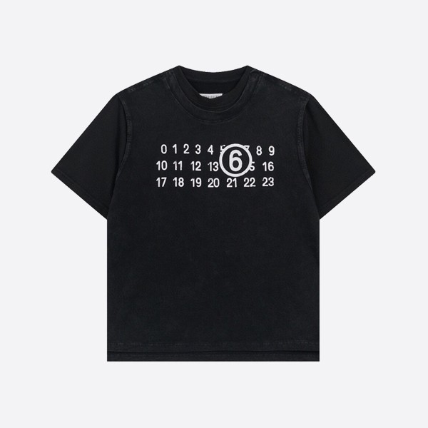 MM6 Maison Margiela layered T-shirt with numeric signature print effect