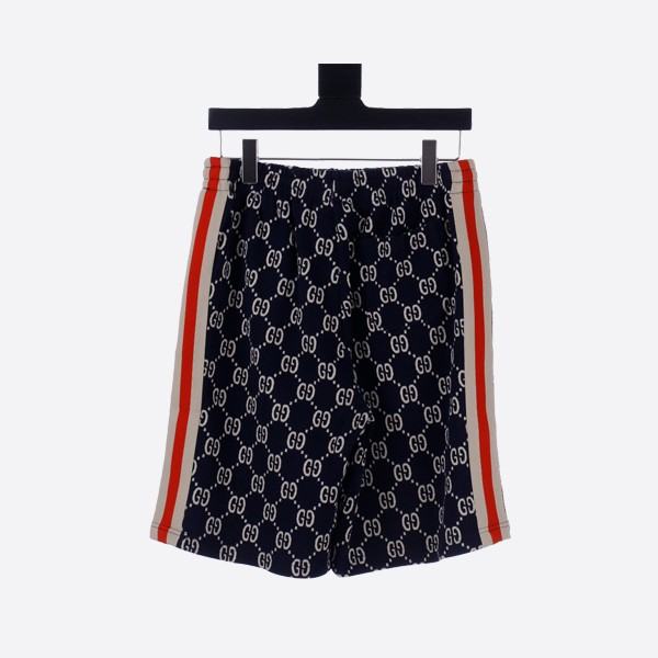 Gucci GG Jacquard Shorts in Blue/Ivory