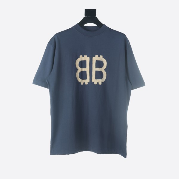 Balenciaga Crypto T-shirt in oversized blue