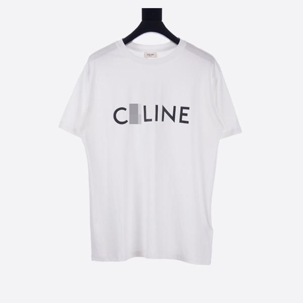 Celine Cotton Jersey Loose T-Shirt - Ecru/Black