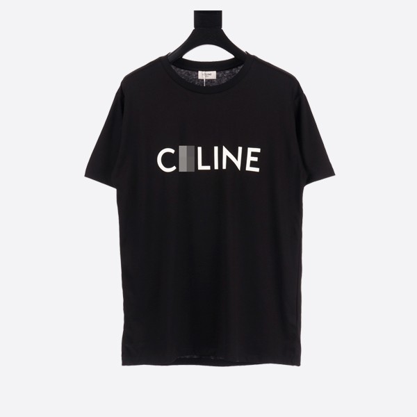 Celine Cotton Jersey Loose T-Shirt - Black/White