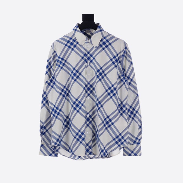 Burberry Check Cotton Flannel Shirt in Salt