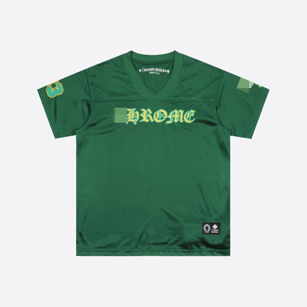 Chrome Hearts Sports Mesh Warm-Up Short Sleeve Jersey, Green