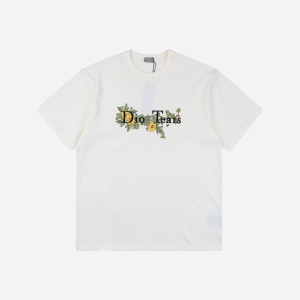 Dior x Denim Tears Relaxed Fit Logo T-Shirt in White
