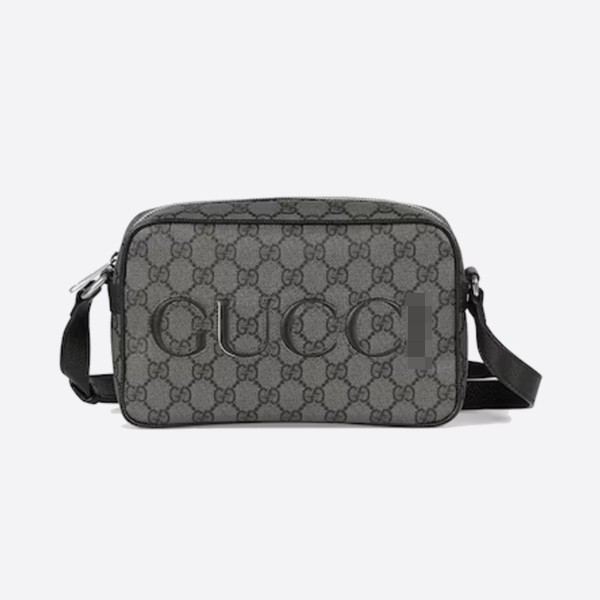 Gucci Mini Shoulder Bag in Gray and Black GG Supreme 768391 FACQF 1247