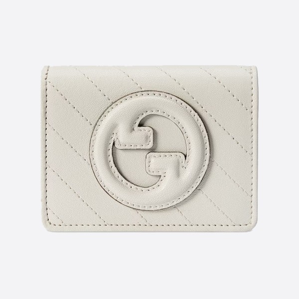 Gucci Blondie Card Case Wallet in White Leather 760317 AACP7 9022