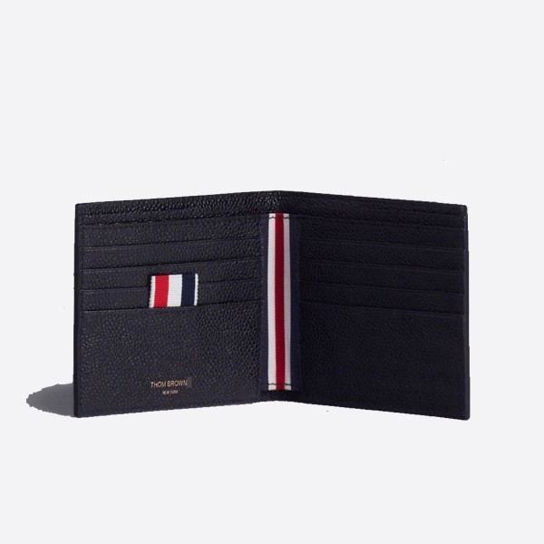 Thom Browne Pebble Grain Billfold Wallet, Black, MAW023A-00198001