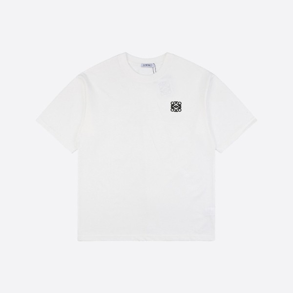 Loewe Regular Fit T-Shirt in White Cotton