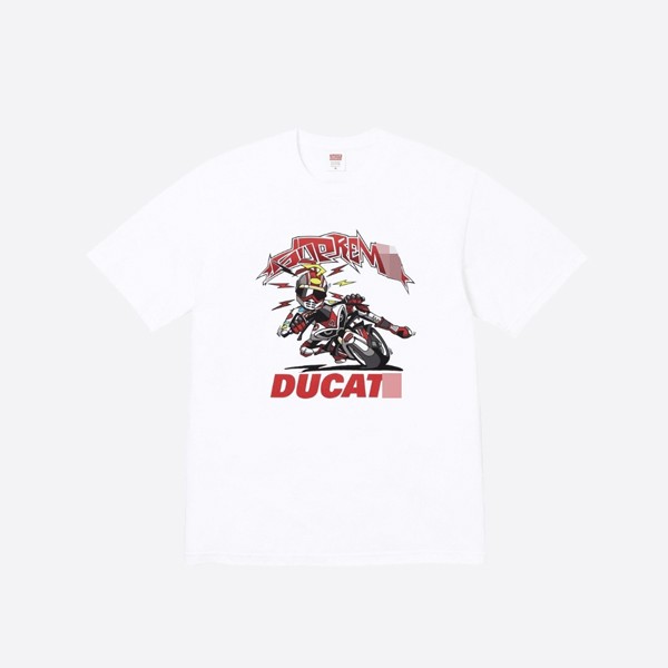 Supreme Ducati Motorcycle T-Shirt White