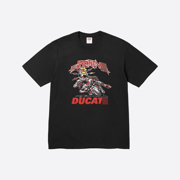 Supreme Ducati Motorcycle T-Shirt in Black