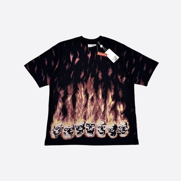 Supreme MM6 Maison Margiela Liquid Blue Oversized T-Shirt in Black