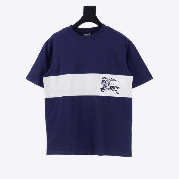 Burberry EKD Striped Cotton T-Shirt Storm