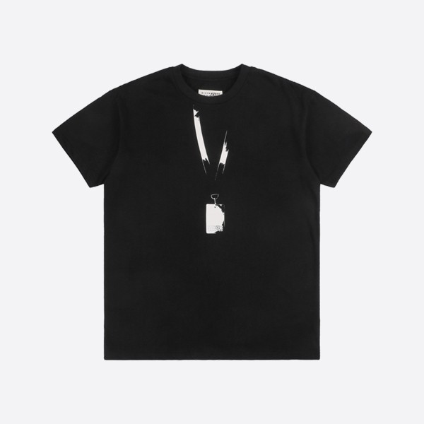 MM6 Maison Margiela Backstage Pass Print T-Shirt in Black