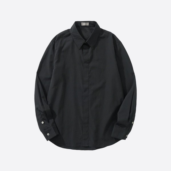 Dior Oblique Shirt in Black Cotton Jacquard