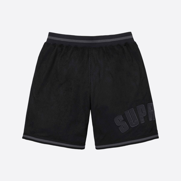 Supreme Ultrasuede Mesh Shorts in Black