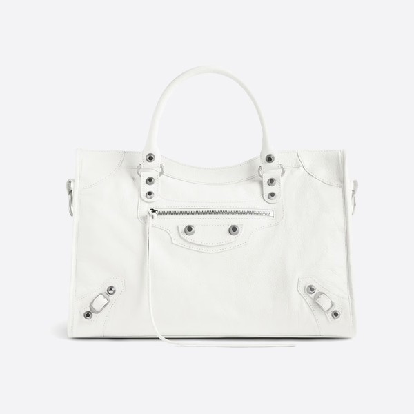 Balenciaga Le City Medium Bag, White, 7977862AA9S9104