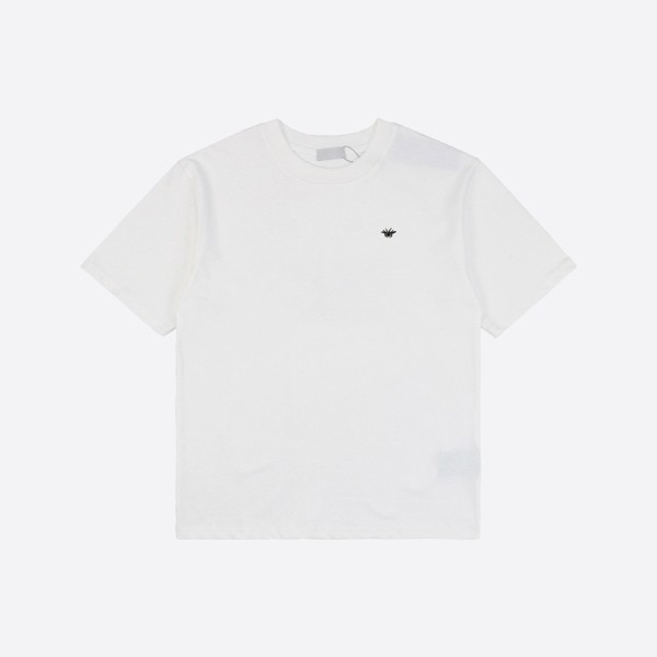 Dior T-shirt with embroidered bee in white cotton jersey