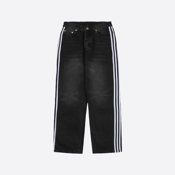 Balenciaga x Adidas Large Denim Baggy Pants in Black
