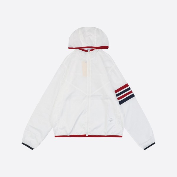 Thom Browne Military Ripstop Mesh 4-Bar Packable Zip Hoodie