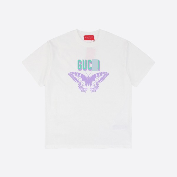 Gucci Butterfly Print Cotton T-Shirt