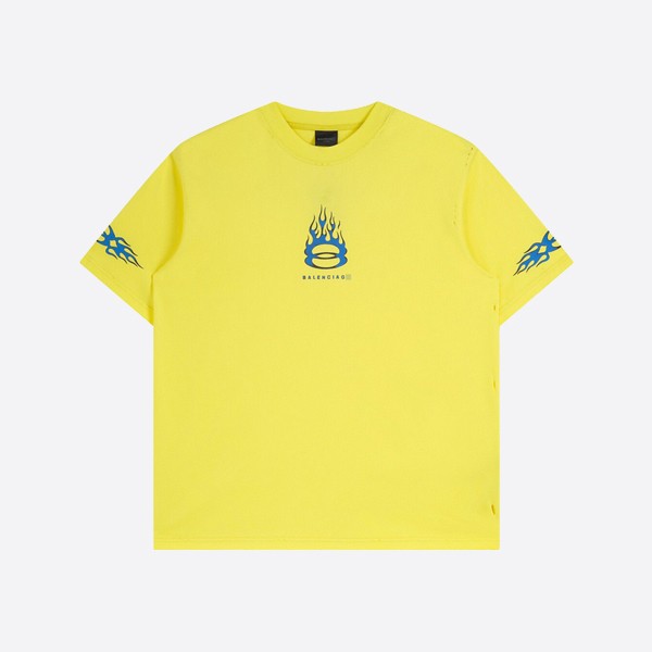 Balenciaga Burning Unity T-shirt, oversized, yellow