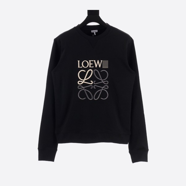 Loewe Anagram Regular Fit Sweatshirt in Black Cotton