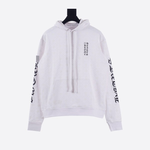 Chrome Hearts Plus Cross Horseshoe Hoodie in White