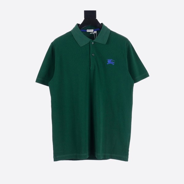 Burberry Chest Blue EKD Cotton Polo Shirt in Ivy