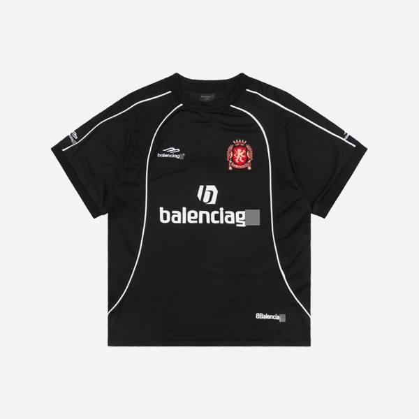 Balenciaga Soccer Jersey T-Shirt Black