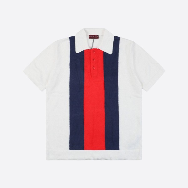 Gucci cotton-blend terry knit polo shirt