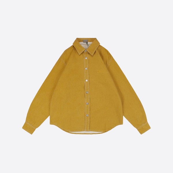 Dior and Stone Island Overshirt in Yellow Cotton
