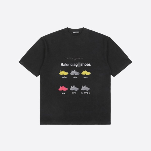 Balenciaga Multicolor Shoe Print Short Sleeve Jacket