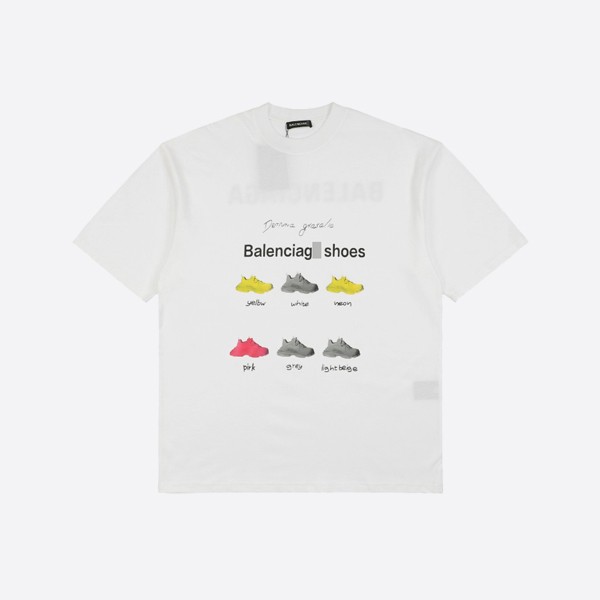 Balenciaga Multicolor Shoe Print Short Sleeve Jacket
