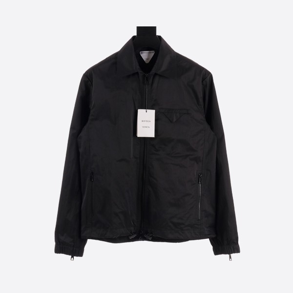 Bottega Veneta Triangle Pocket Lapel Nylon Jacket