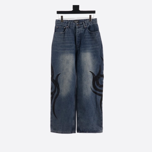 Balenciaga Hand-Painted Totem Jeans