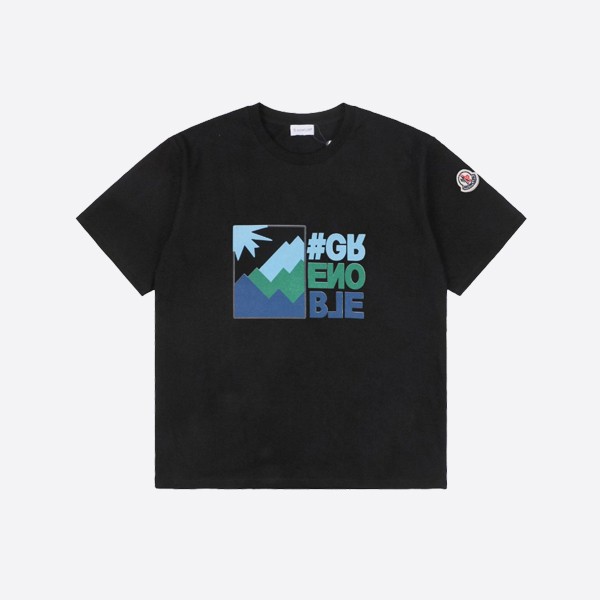 Moncler Abstract Letter Print Short Sleeve Shirt