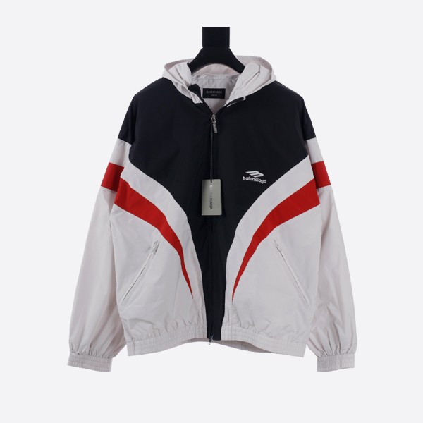 Balenciaga 3B Sports Icon Tracksuit 3B Red and White Hooded Jacket