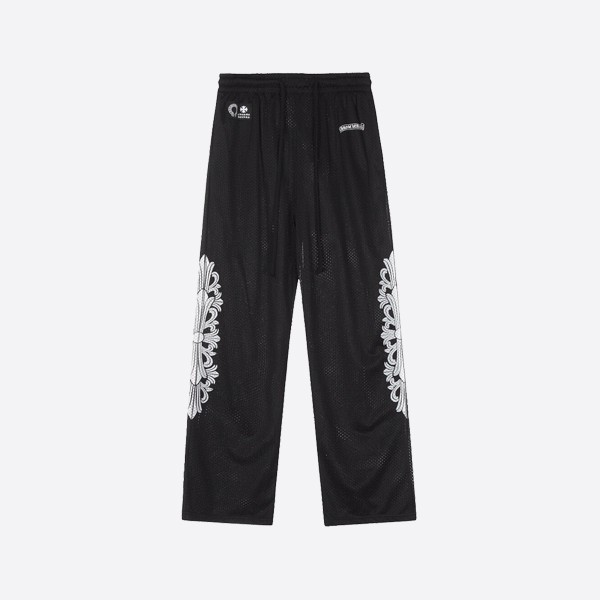 Chrome Hearts Black Mesh Logo Pants