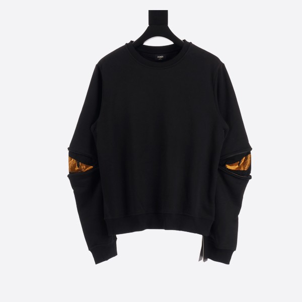 Fendi Diamond Sleeve Monster Grass Crew Neck Sweatshirt