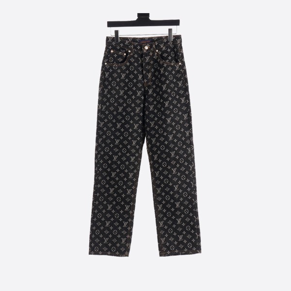 Louis Vuitton FA all-over print denim pants
