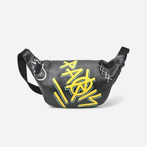 Balenciaga Yellow Graffiti Explorer Body Bag