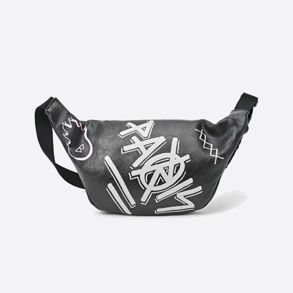 Balenciaga White Graffiti Explorer Body Bag