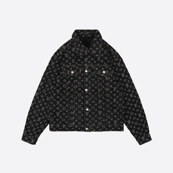 Louis Vuitton classic all-over print denim jacket