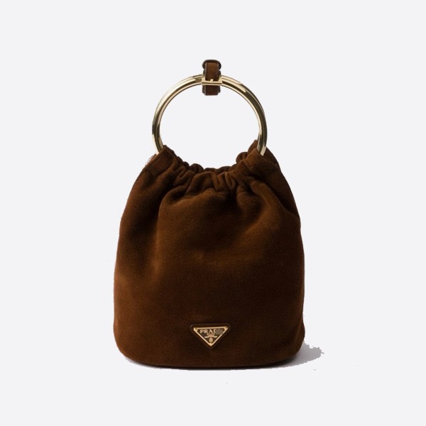 Prada Suede Mini Bag Brown