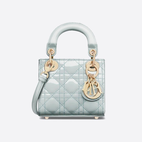 Dior Lady Micro Bag Cannage Patent Calfskin