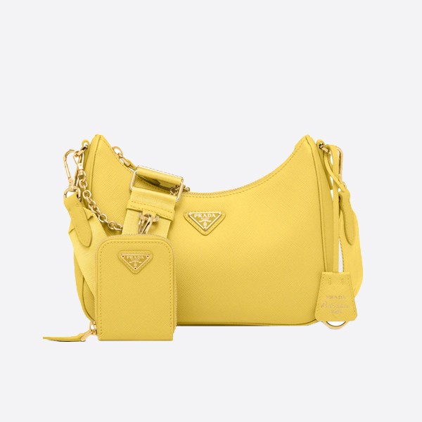 Prada Hobo Bag Yellow 1BH204
