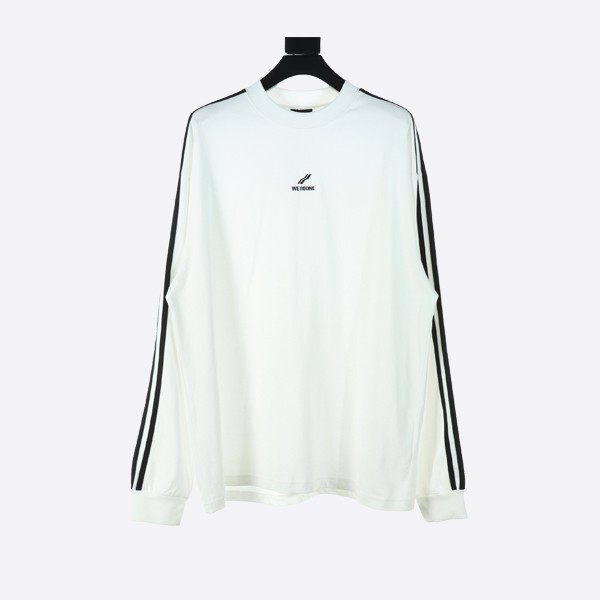 WE11 DONE Three Stripes Web Long Sleeve T-Shirt