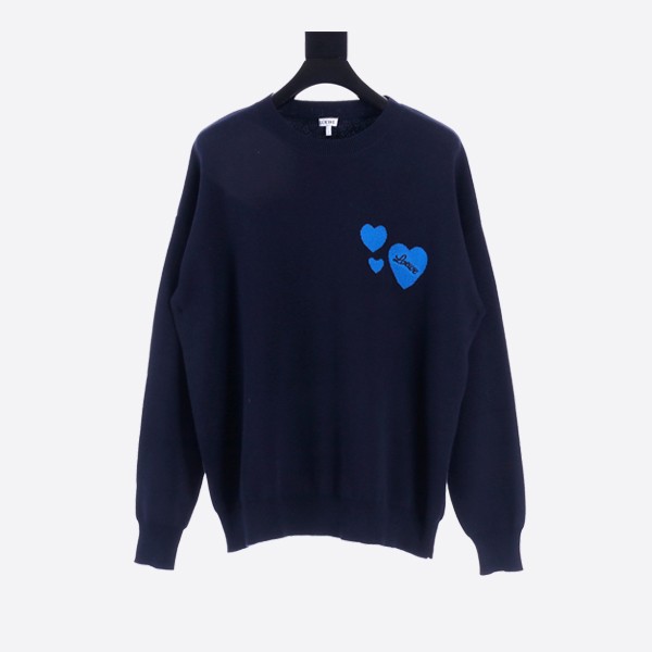 Louis Vuitton Round Neck Love Sweater in Blue