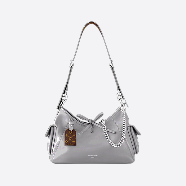 Louis Vuitton Soft Lambskin Denshark Gray Tote Bag